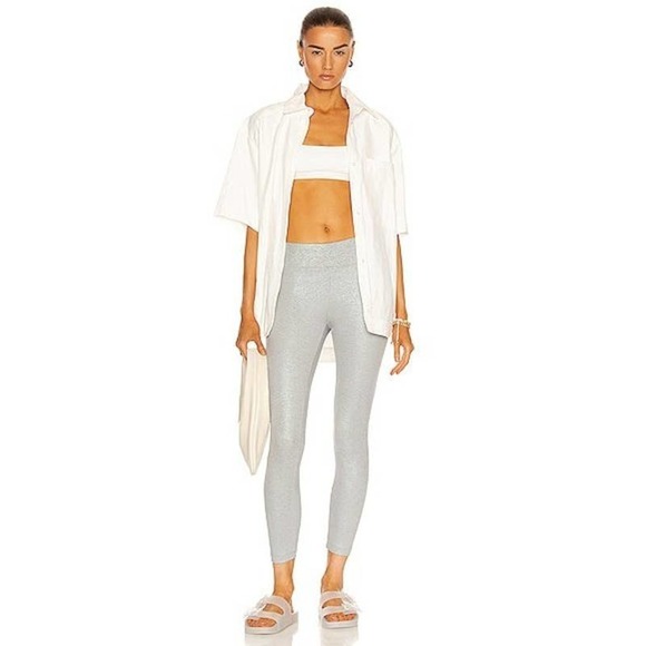 KORAL Drive High Rise Foil Rib Legging & Bra Set Size XS